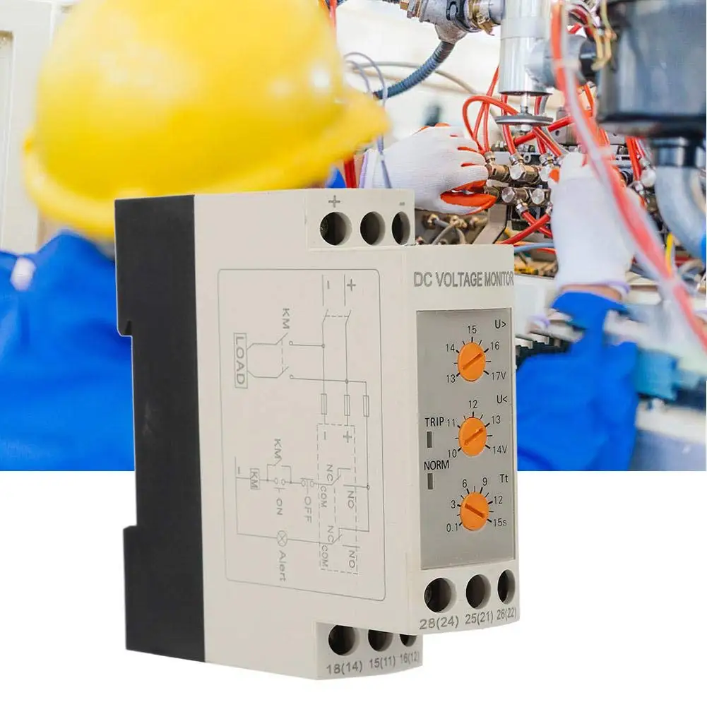 DC Voltage Protection Relay DVRD Series 12V 24V 36V 48V with Dual Contact Outputs and LED Indicators for Control Cabinets
DC Voltage Protection Relay DVRD Series 12V 24V 36V 48V with Dual Contact Outputs and LED Indicators for Control Cabinets