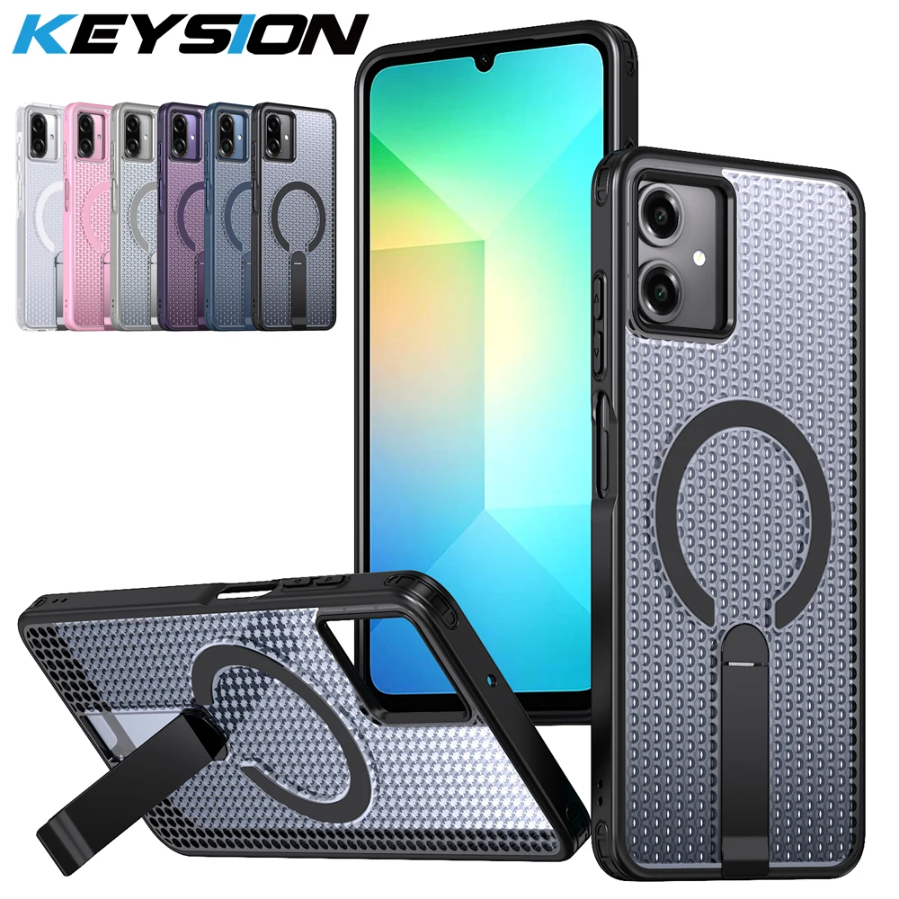 KEYSION Hollow Heat Dissipation Magnetic Case for Samsung A07 4G A06 5G Cooling Hide Stand Shockproof Phone Cover for Galaxy A07
KEYSION Hollow Heat Dissipation Magnetic Case for Samsung A07 4G A06 5G Cooling Hide Stand Shockproof Phone Cover for Galaxy A07
