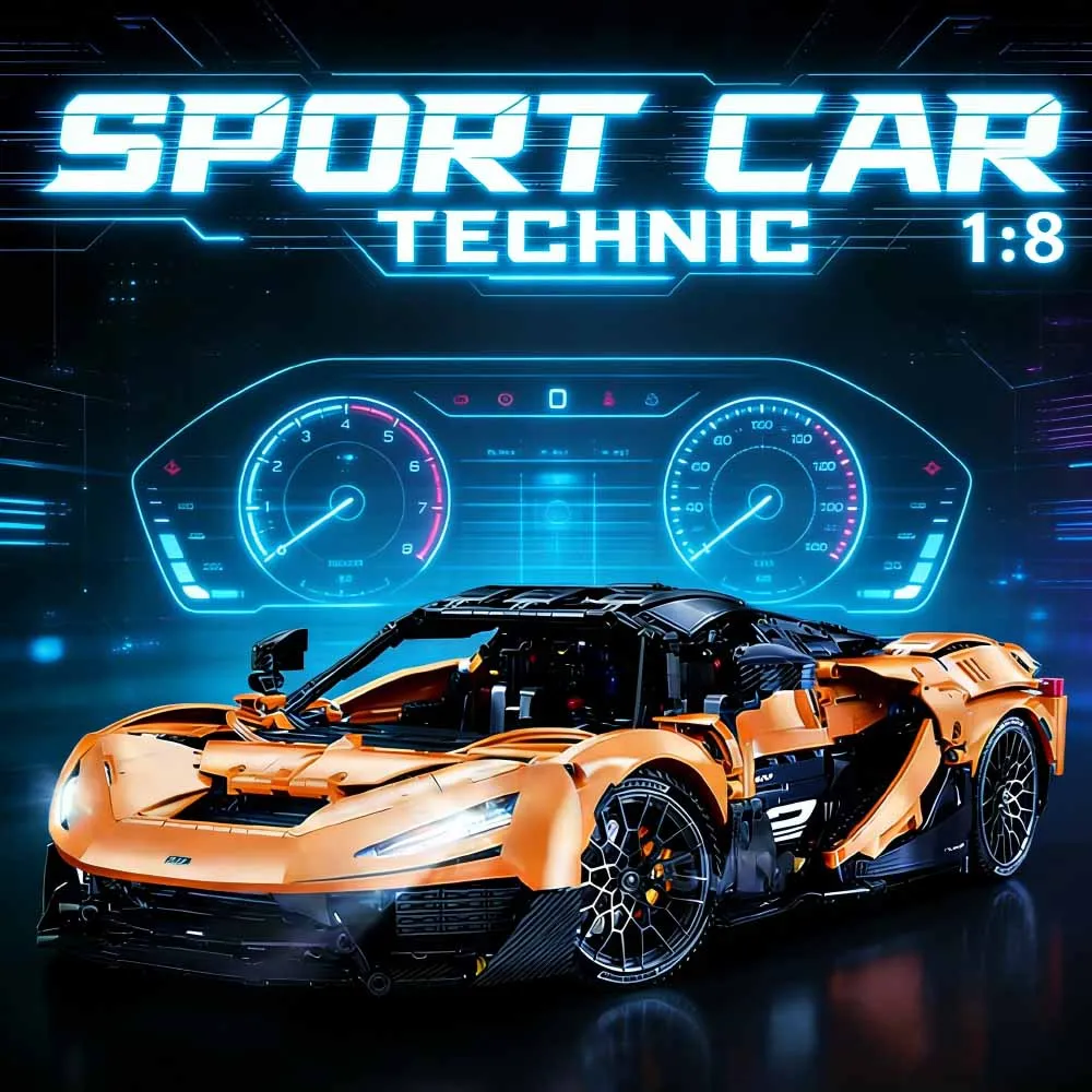 MOC Hight-tech GULY 10650 Technical 1:8 Sports Car W1 Maikailun Building Blocks Model DIY Toys Boys Christmas Puzzle Gift Set
MOC Hight-tech GULY 10650 Technical 1:8 Sports Car W1 Maikailun Building Blocks Model DIY Toys Boys Christmas Puzzle Gift Set