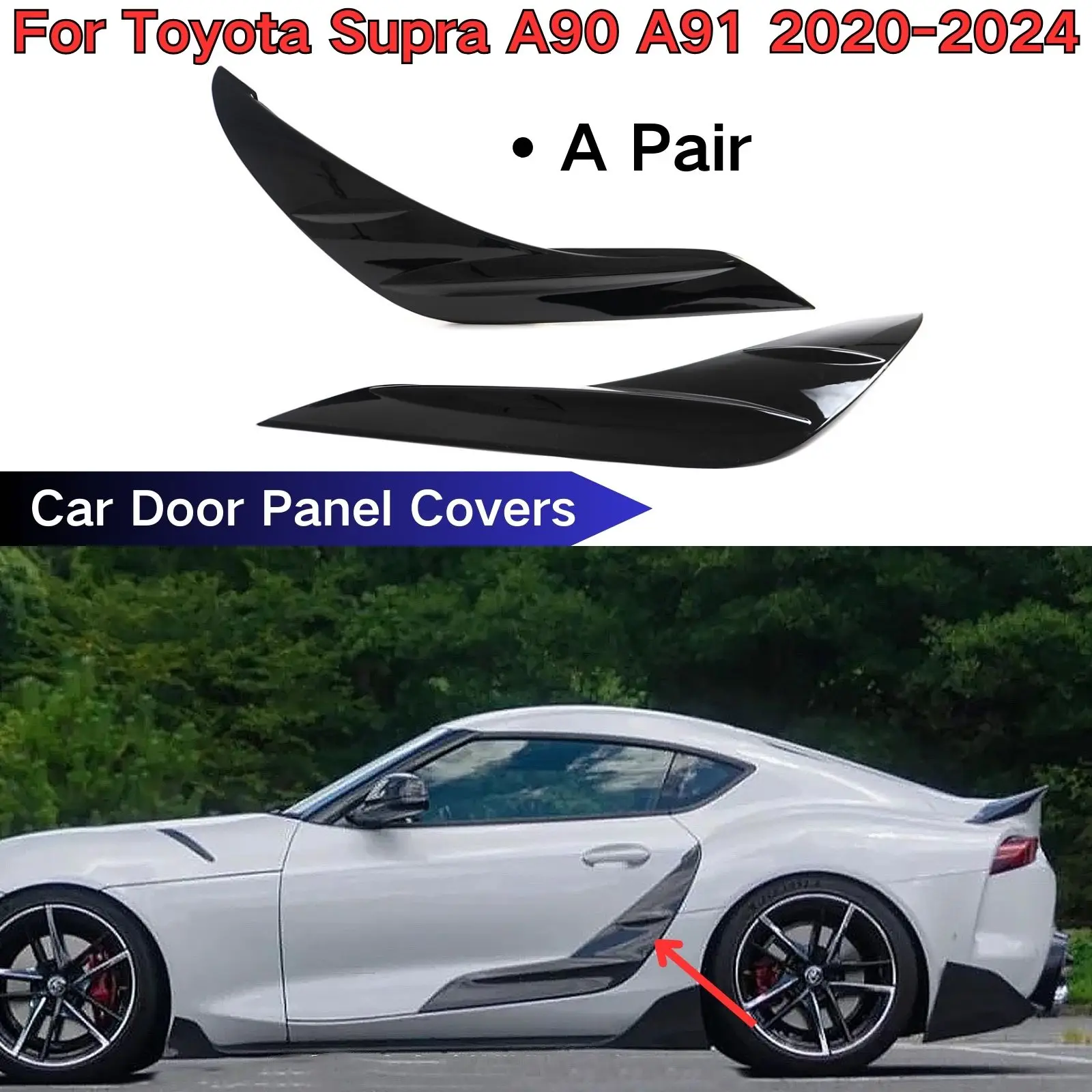 Car Door Panel Garnish Trim Covers For Toyota Supra A90 A91 2020-2024 A Pair Glossy Black Cars Accessories Body Kit ABS Plastic
Car Door Panel Garnish Trim Covers For Toyota Supra A90 A91 2020-2024 A Pair Glossy Black Cars Accessories Body Kit ABS Plastic
