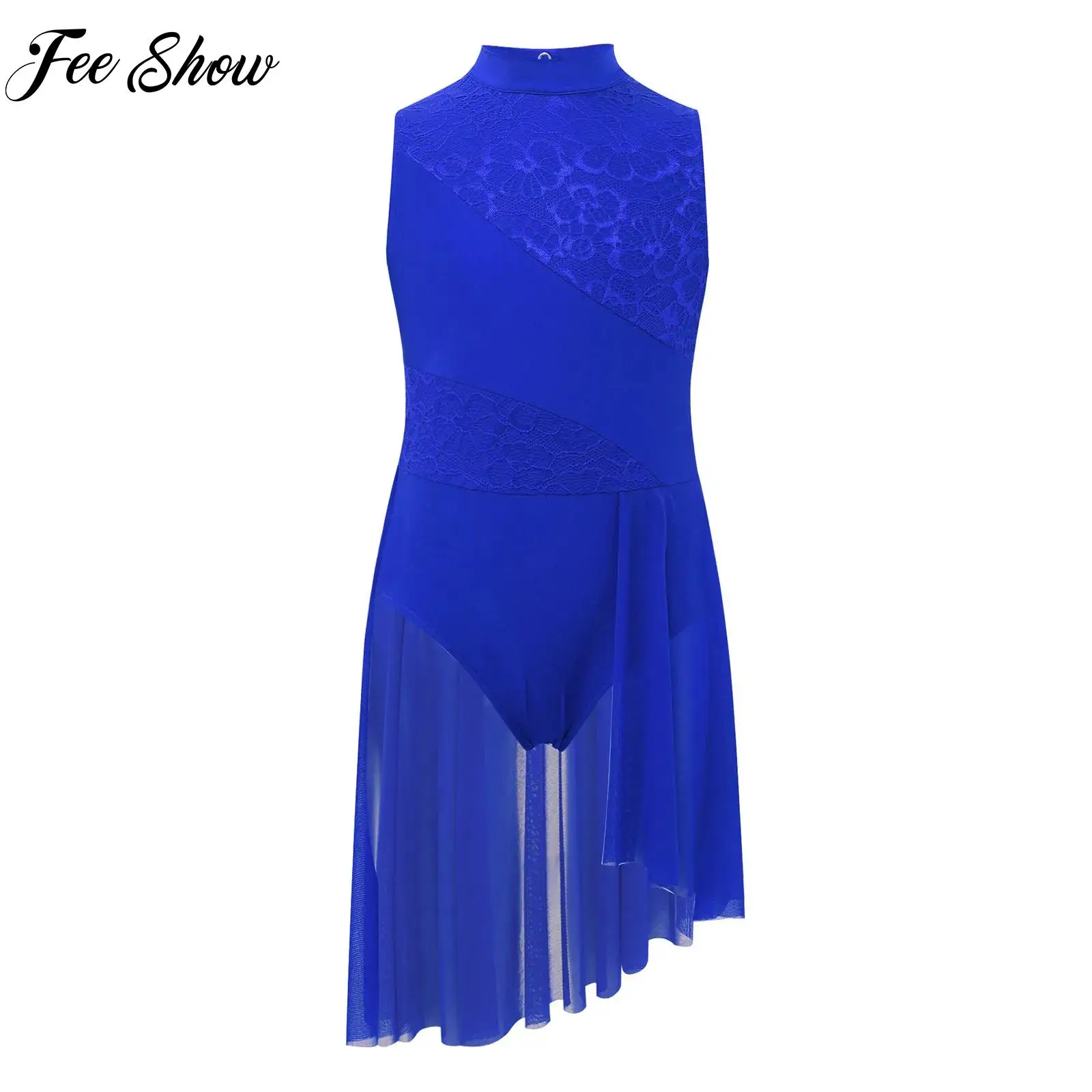 Kid Girl Floral Lace Ballet Lyrical Modern Dance Dress Performance Competition Costume Sleeveless Asymmetrical Hem Leotard Dress
Kid Girl Floral Lace Ballet Lyrical Modern Dance Dress Performance Competition Costume Sleeveless Asymmetrical Hem Leotard Dress