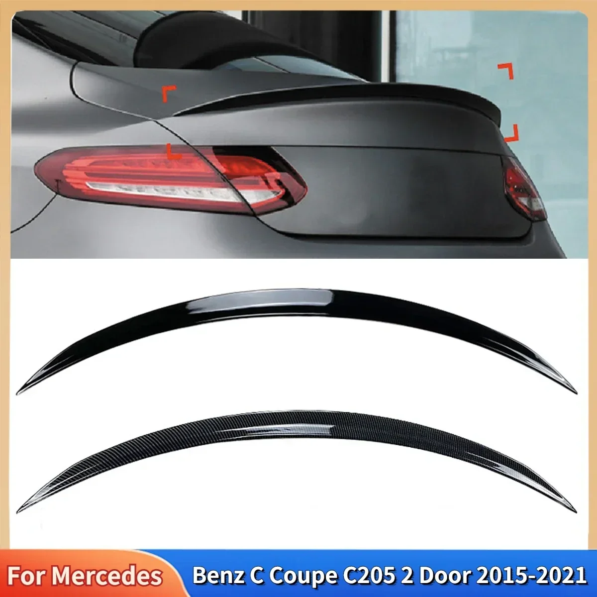 for 2015-2021 Mercedes Benz C C205 2 doors C43 C63 C180 C200 C300 C350 car rear spoiler wing tail modification parts
for 2015-2021 Mercedes Benz C C205 2 doors C43 C63 C180 C200 C300 C350 car rear spoiler wing tail modification parts