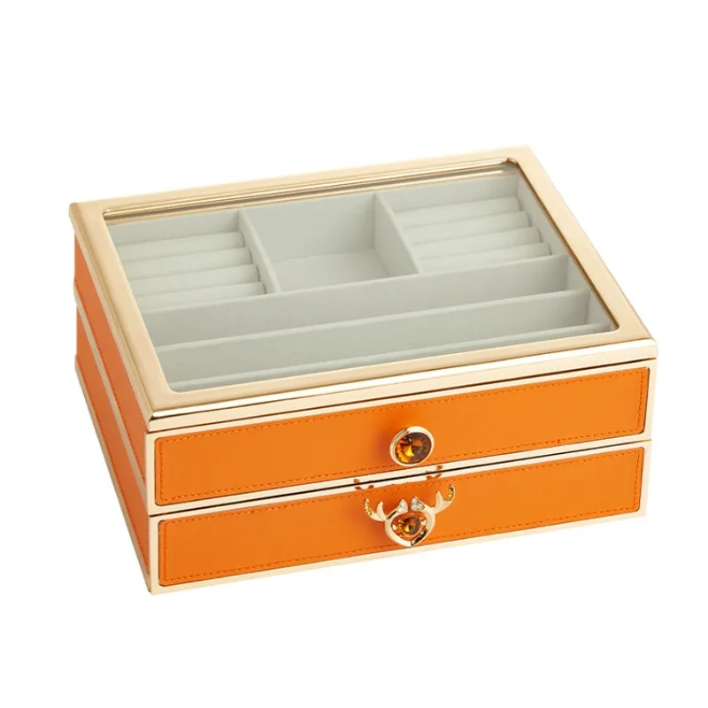Light luxury jewelry box, fashion creativity, dust-proof storage box, necklace earring decoration, multi-layer drawer type
Light luxury jewelry box, fashion creativity, dust-proof storage box, necklace earring decoration, multi-layer drawer type