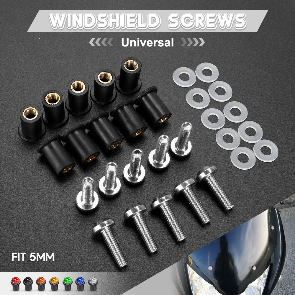 10pcs/Set M5 Windshield Nuts Windscreen Fairing Screw Bolts FOR BMW R1100GS R1100RS R1100RT R1100S R1150 R1150GS R1150RS R1150RT
10pcs/Set M5 Windshield Nuts Windscreen Fairing Screw Bolts FOR BMW R1100GS R1100RS R1100RT R1100S R1150 R1150GS R1150RS R1150RT