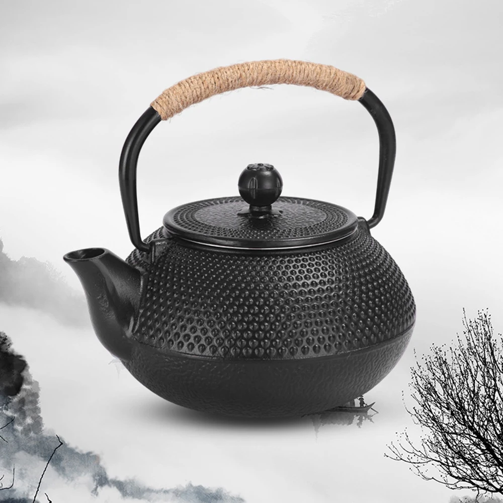 Traditional cast iron teapot, Household small particle iron tea kettle uncoated with tea strainer, Surrounding stove tea set
Traditional cast iron teapot, Household small particle iron tea kettle uncoated with tea strainer, Surrounding stove tea set