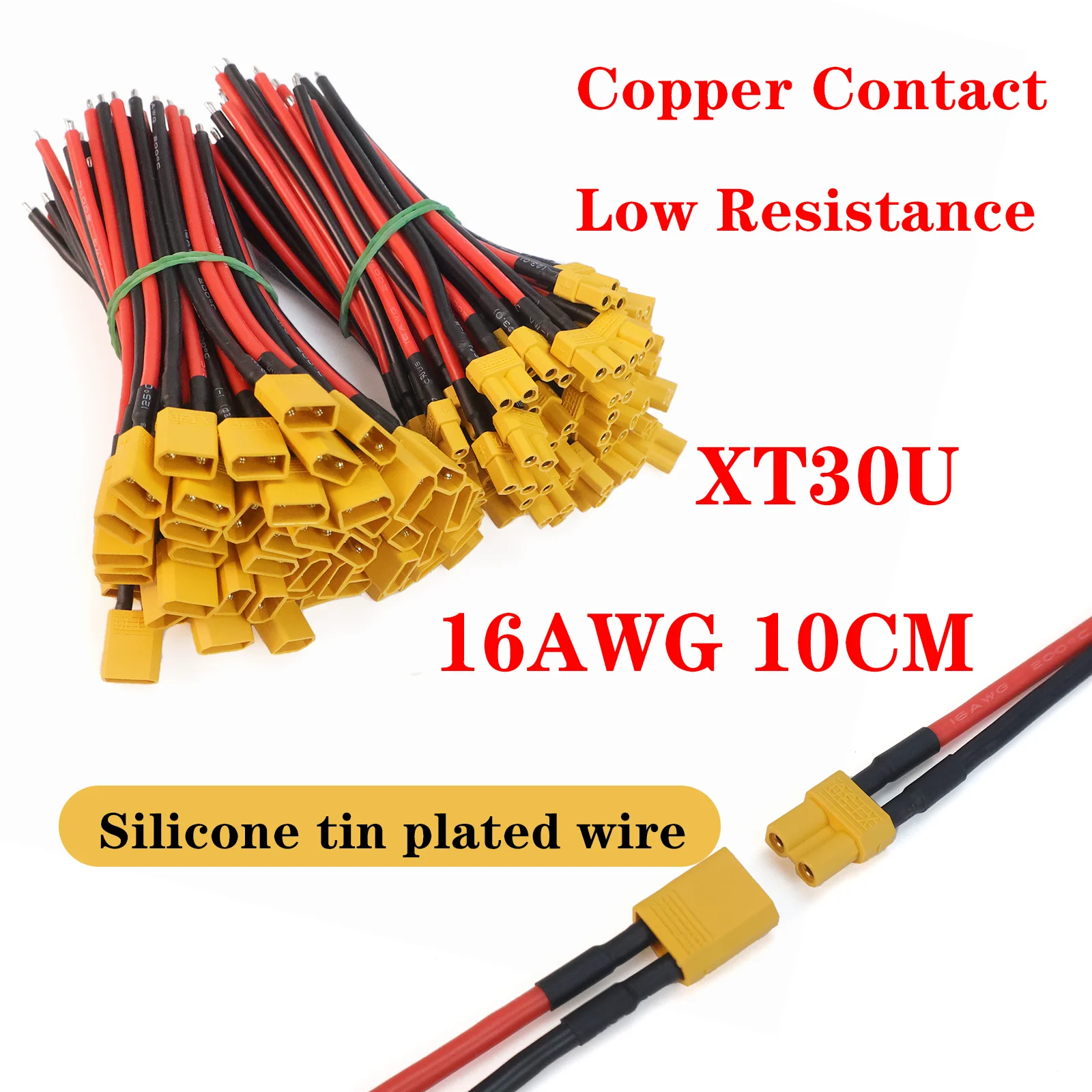 XT30 Pigtail Male Female Connector Plug Silicone Wire 16AWG 10cm for RC Lipo Battery Drone FPV Car Boat Charger Adapter DIY
XT30 Pigtail Male Female Connector Plug Silicone Wire 16AWG 10cm for RC Lipo Battery Drone FPV Car Boat Charger Adapter DIY