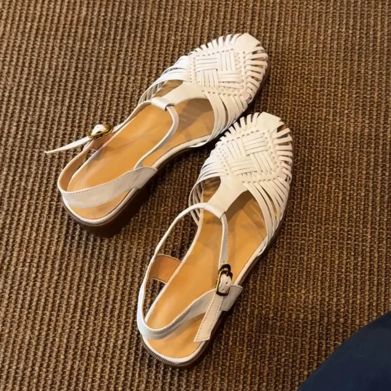 Women's Sandals Fashion Handmade Woven Roman Sandals Summer Baotou Hollow Out Sandals Outdoor Casual Flat Sandal Sandalias Mujer
Women's Sandals Fashion Handmade Woven Roman Sandals Summer Baotou Hollow Out Sandals Outdoor Casual Flat Sandal Sandalias Mujer