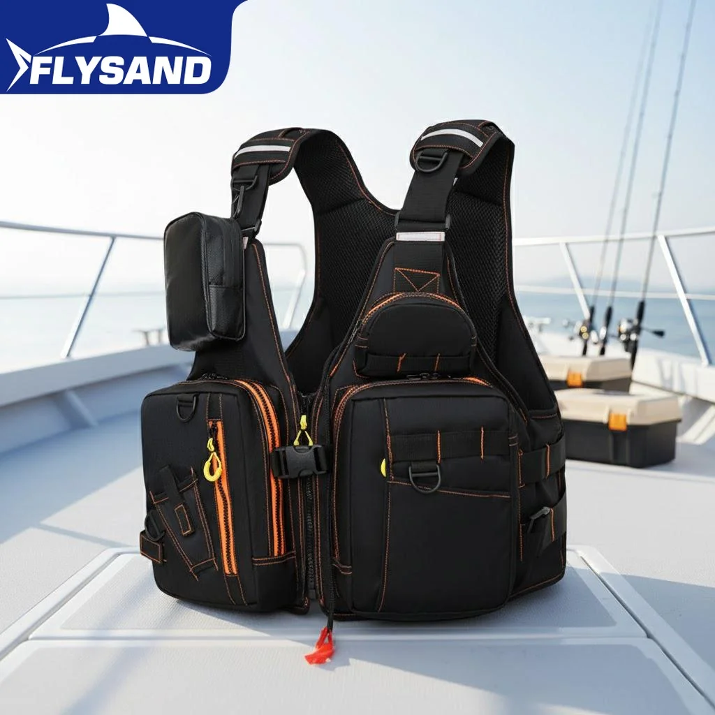 Outdoor Fishing Vest Multi-functional Life Jacket with Storage Pockets Buoyant Safety Vest
Outdoor Fishing Vest Multi-functional Life Jacket with Storage Pockets Buoyant Safety Vest