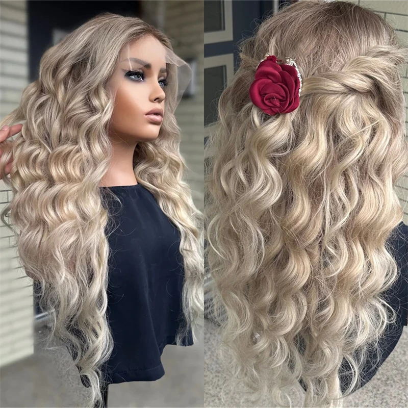 Clean Light Sandy Blonde Synthetic Lace Front Wig 28'' Natural Wave Wig Natural Deep Body Wave Wig Cosplay Daily Party Halloween
Clean Light Sandy Blonde Synthetic Lace Front Wig 28'' Natural Wave Wig Natural Deep Body Wave Wig Cosplay Daily Party Halloween