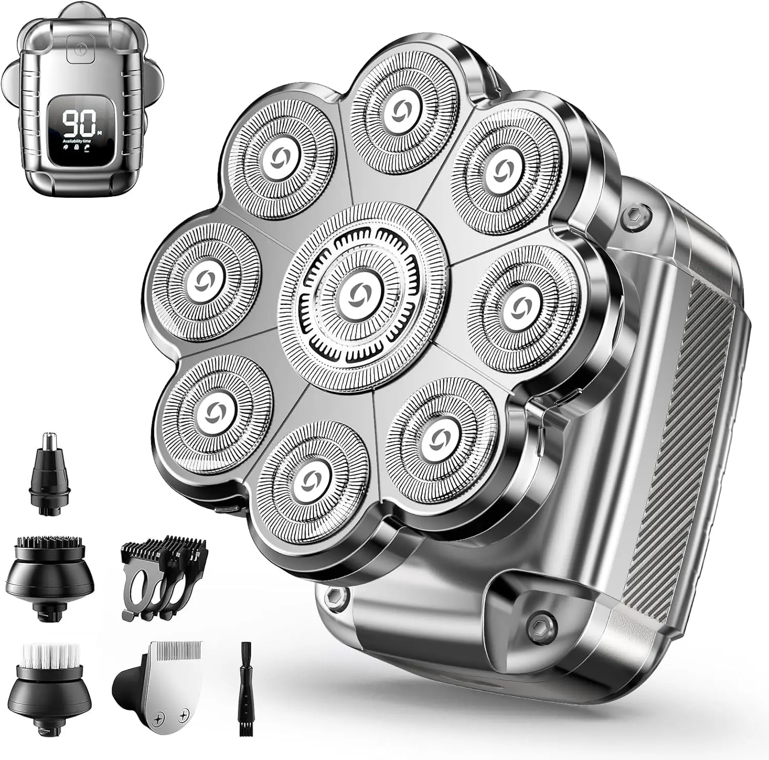 2026 New Upgrade 9D Head Shavers For Bald Men, 5 In 1 Detachable Head Shaver With LED Display, Waterproof Wet Dry Rechargea
2026 New Upgrade 9D Head Shavers For Bald Men, 5 In 1 Detachable Head Shaver With LED Display, Waterproof Wet Dry Rechargea