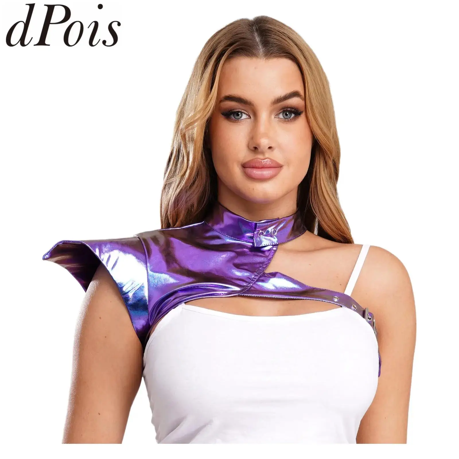 Хэллоуин Косплей Готический Панк Накидка Шаль Блестящие Металлические Рукава-крылышки Женский Костюм Для Сценического Шоу Пuldron Броня Певица Бар
Хэллоуин Косплей Готический Панк Накидка Шаль Блестящие Металлические Рукава-крылышки Женский Костюм Для Сценического Шоу Пuldron Броня Певица Бар