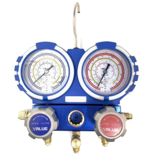 Precise anti-collision VMG-2-R410a-B air conditioner fluoride gauge, refrigerant snow pressure gauge, double gauge liquid gauge
Precise anti-collision VMG-2-R410a-B air conditioner fluoride gauge, refrigerant snow pressure gauge, double gauge liquid gauge
