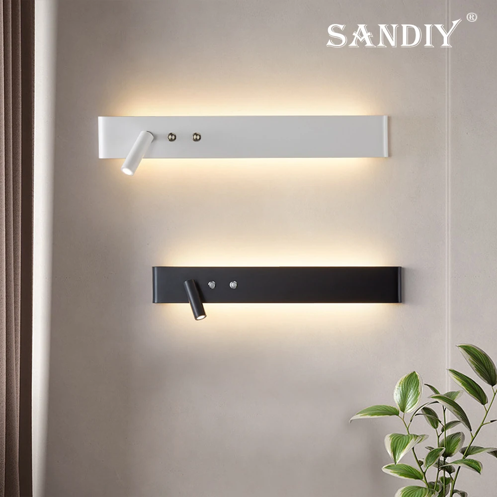 SANDIY Bedside Lamp with Switch Free Rotation Reading Spotlight Long Strip Wall Light Bedroom Lighting Fixtures Wall Mount White
SANDIY Bedside Lamp with Switch Free Rotation Reading Spotlight Long Strip Wall Light Bedroom Lighting Fixtures Wall Mount White
