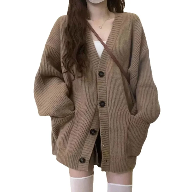 Autumn Winter Women Cardigan Sweater Coats Fashion Female Long Sleeve V-neck Loose Knitted Jackets Casual Sweater Cardigans
Autumn Winter Women Cardigan Sweater Coats Fashion Female Long Sleeve V-neck Loose Knitted Jackets Casual Sweater Cardigans
