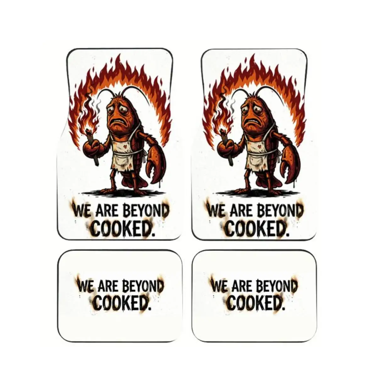4Pcs Dark Chef Lobster Print Car Floor Mats All-Weather Heavy-Duty Auto Floor Liners Set Car Interior Accessories For Sedan SUV
4Pcs Dark Chef Lobster Print Car Floor Mats All-Weather Heavy-Duty Auto Floor Liners Set Car Interior Accessories For Sedan SUV