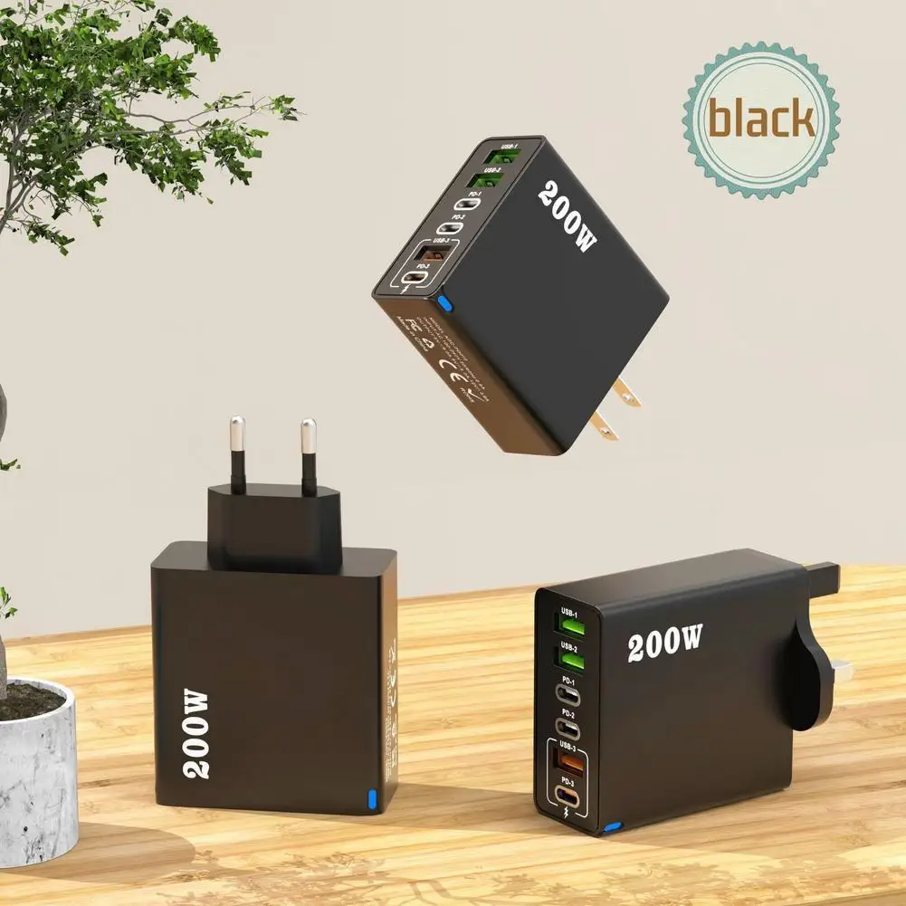 200W USB C Charger Block 6-Port Charging Station GaN Fast Charging Type C & USB A Wall Charger Adapter PD3.0 For PC Mobile B4H5
200W USB C Charger Block 6-Port Charging Station GaN Fast Charging Type C & USB A Wall Charger Adapter PD3.0 For PC Mobile B4H5