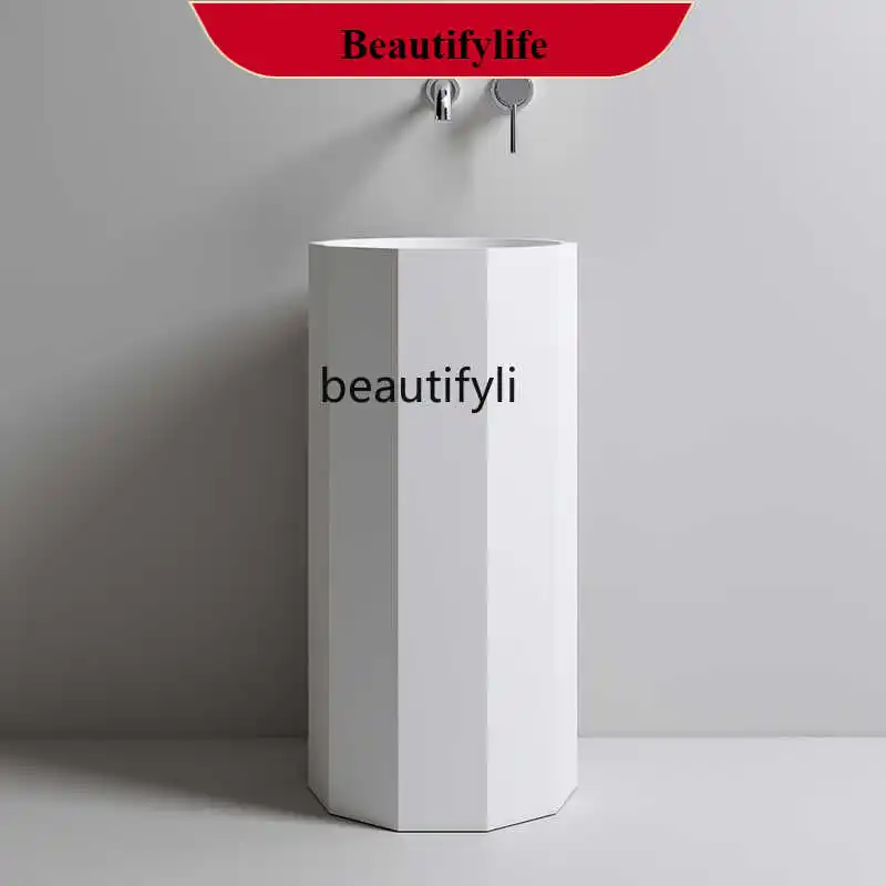 B185 Artificial stone pillar basin Integrated floor-to-ceiling bathroom column basin Household hotel hand wash basin
B185 Artificial stone pillar basin Integrated floor-to-ceiling bathroom column basin Household hotel hand wash basin