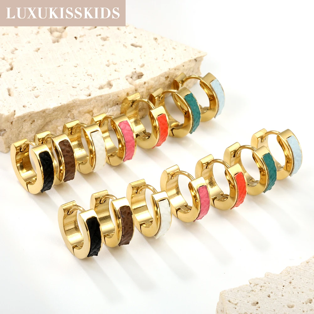 LUXUKISSKIDS 2pcs Minimalist Leather Huggie Hoop Earrings Stainless Steel 4MM Round Trendy Creoles for Woman/Men Circle Ear cuff
LUXUKISSKIDS 2pcs Minimalist Leather Huggie Hoop Earrings Stainless Steel 4MM Round Trendy Creoles for Woman/Men Circle Ear cuff