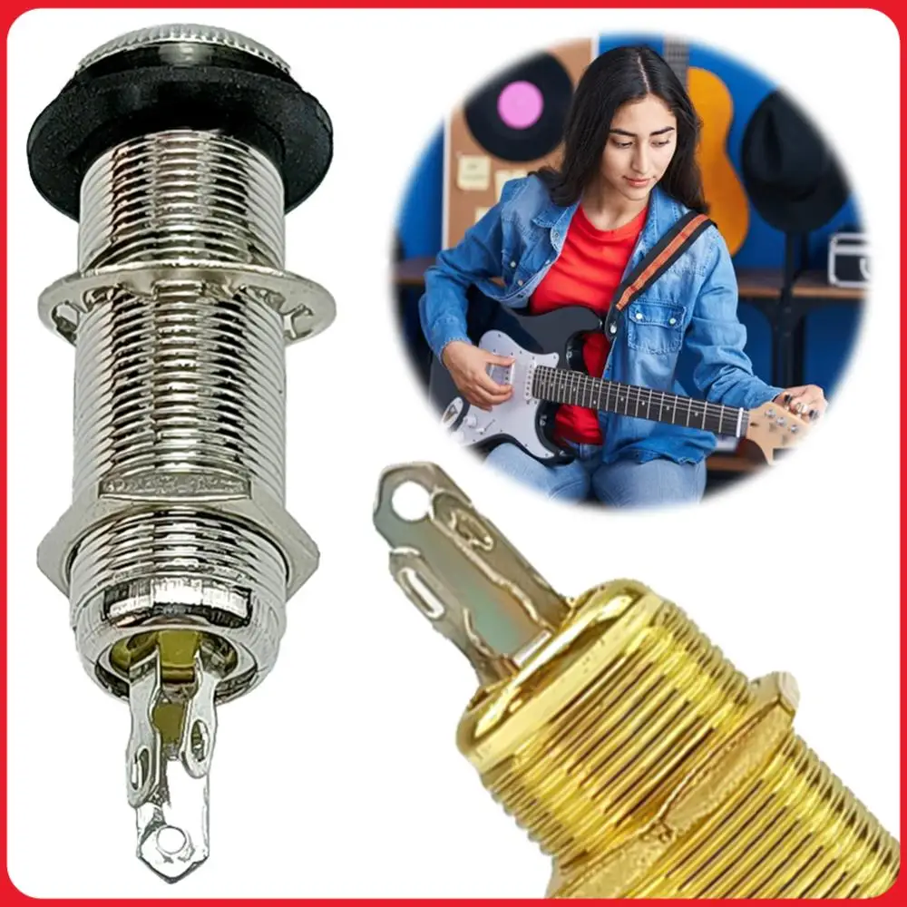 10Pcs Type Cylindrical Input Jack Plug Socket Stereo Output Input 6.35mm Anti-Noisy Electric Guitar Bass Parts
10Pcs Type Cylindrical Input Jack Plug Socket Stereo Output Input 6.35mm Anti-Noisy Electric Guitar Bass Parts
