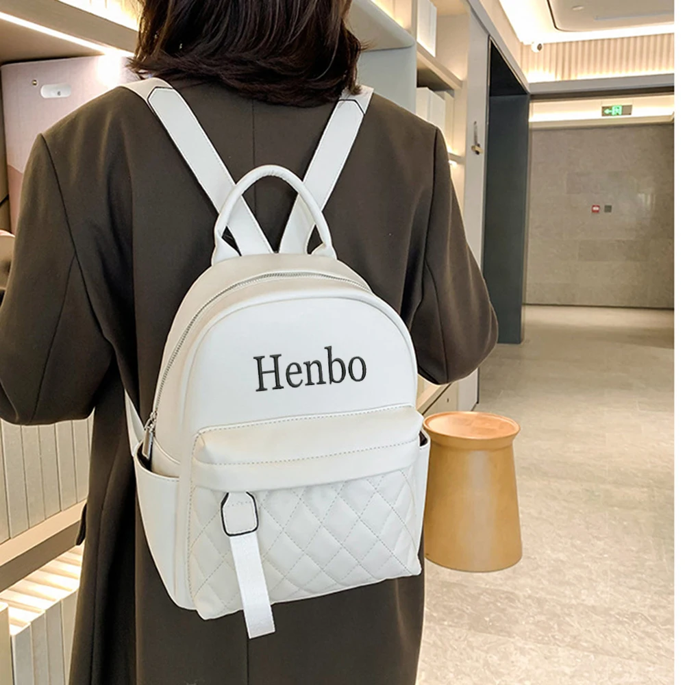 PU Backpack Custom Embroidered Name Soft Leather Bag Women's Outdoor Travel Backpacks Personalized Girls Casual PU Backpacks
PU Backpack Custom Embroidered Name Soft Leather Bag Women's Outdoor Travel Backpacks Personalized Girls Casual PU Backpacks