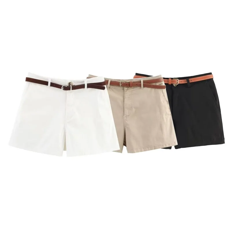 Spring Summer Loose Mini Shorts With Belt Women High Waist Zipper Decoration Versatile Shorts Female Causal Wear 2026 New
Spring Summer Loose Mini Shorts With Belt Women High Waist Zipper Decoration Versatile Shorts Female Causal Wear 2026 New