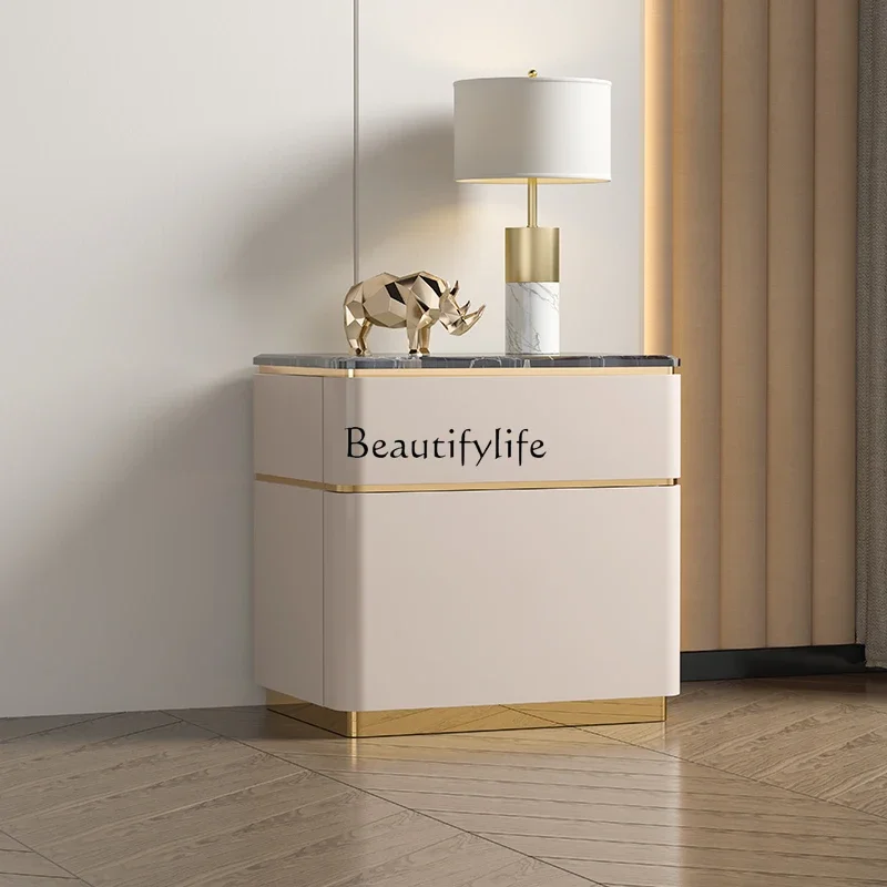 Italian light luxury bedside cabinet simple post-modern beige bedroom storage cabinet
Italian light luxury bedside cabinet simple post-modern beige bedroom storage cabinet