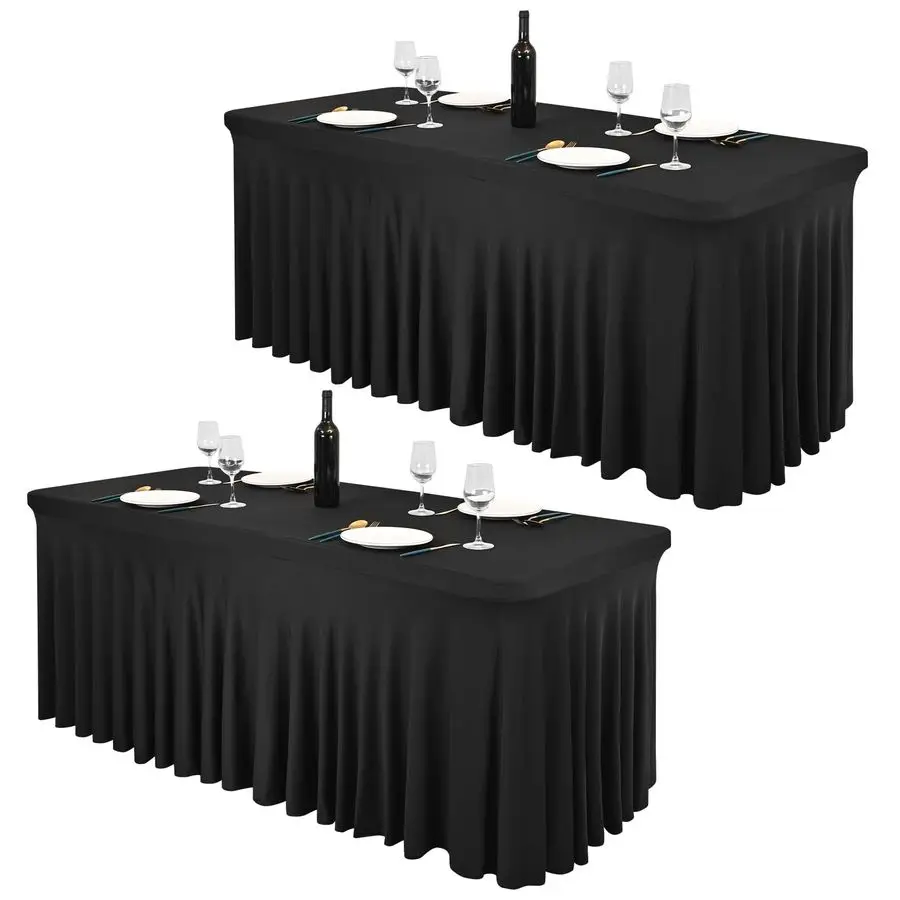 Чехол-накидка на стол из спандекса, 8 футов, черный, эластичный, цельный, с оборками, устойчивый к сминанию, устанавливается за секунды, идеально подходит
Чехол-накидка на стол из спандекса, 8 футов, черный, эластичный, цельный, с оборками, устойчивый к сминанию, устанавливается за секунды, идеально подходит