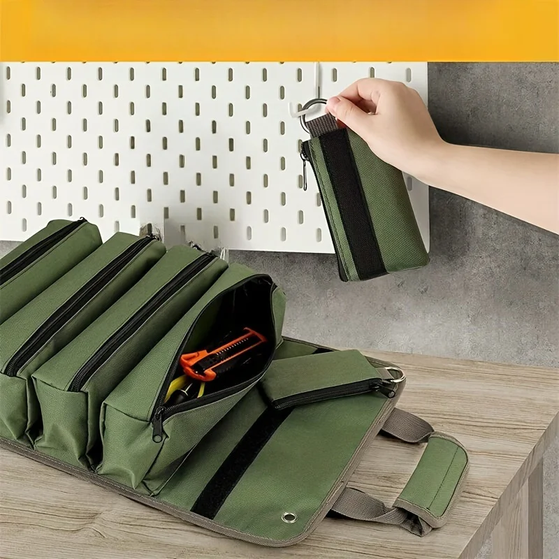 2PCS Multi-Pocket Oxford Cloth Reel Tool Bag Pouch Roll UP Portable Small Tools Organizer Bag Hardware Tool Roll Organizer
2PCS Multi-Pocket Oxford Cloth Reel Tool Bag Pouch Roll UP Portable Small Tools Organizer Bag Hardware Tool Roll Organizer