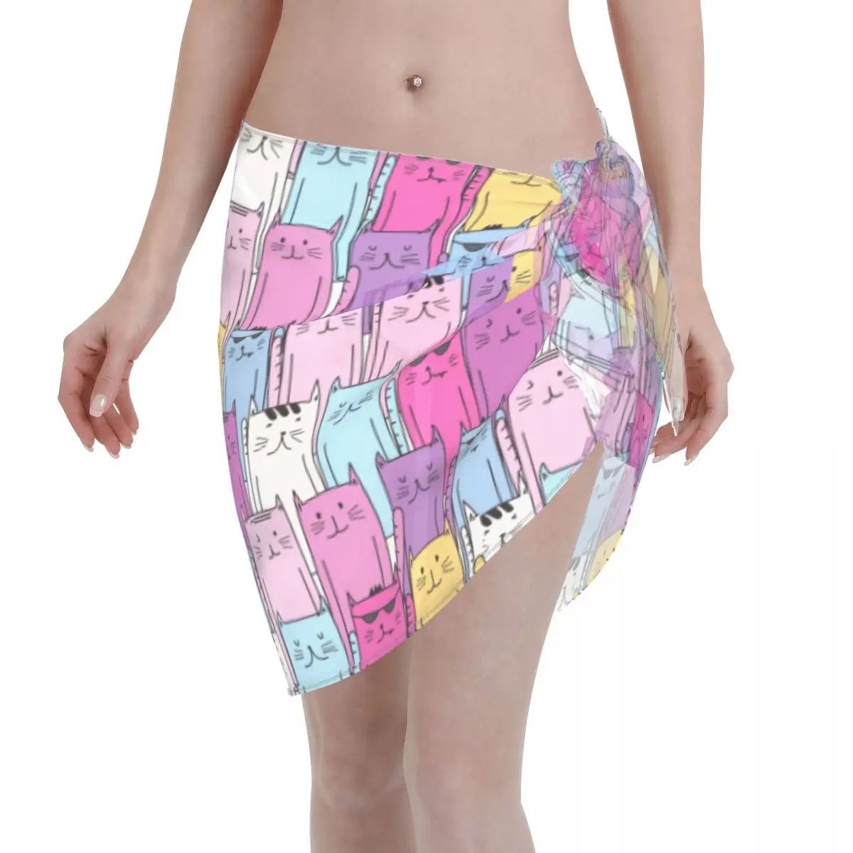 Custom Fashion Suspicious Cats Pattern Casual Beach Dress Decorate Women Short Sarongs Beach Wrap For Swimwear
Custom Fashion Suspicious Cats Pattern Casual Beach Dress Decorate Women Short Sarongs Beach Wrap For Swimwear