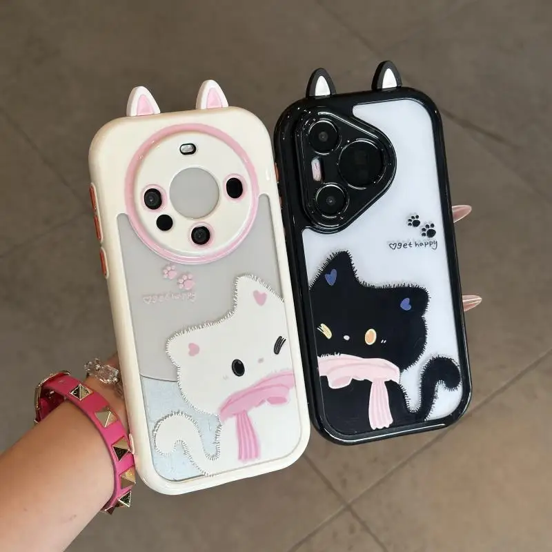 Phone Case For Huawei Mate 30/40/50/60/70 Nova/10/11/12 Pro New INS Cartoon 3D Cat Ears Cute Kitten Print Transparent Soft Cover
Phone Case For Huawei Mate 30/40/50/60/70 Nova/10/11/12 Pro New INS Cartoon 3D Cat Ears Cute Kitten Print Transparent Soft Cover