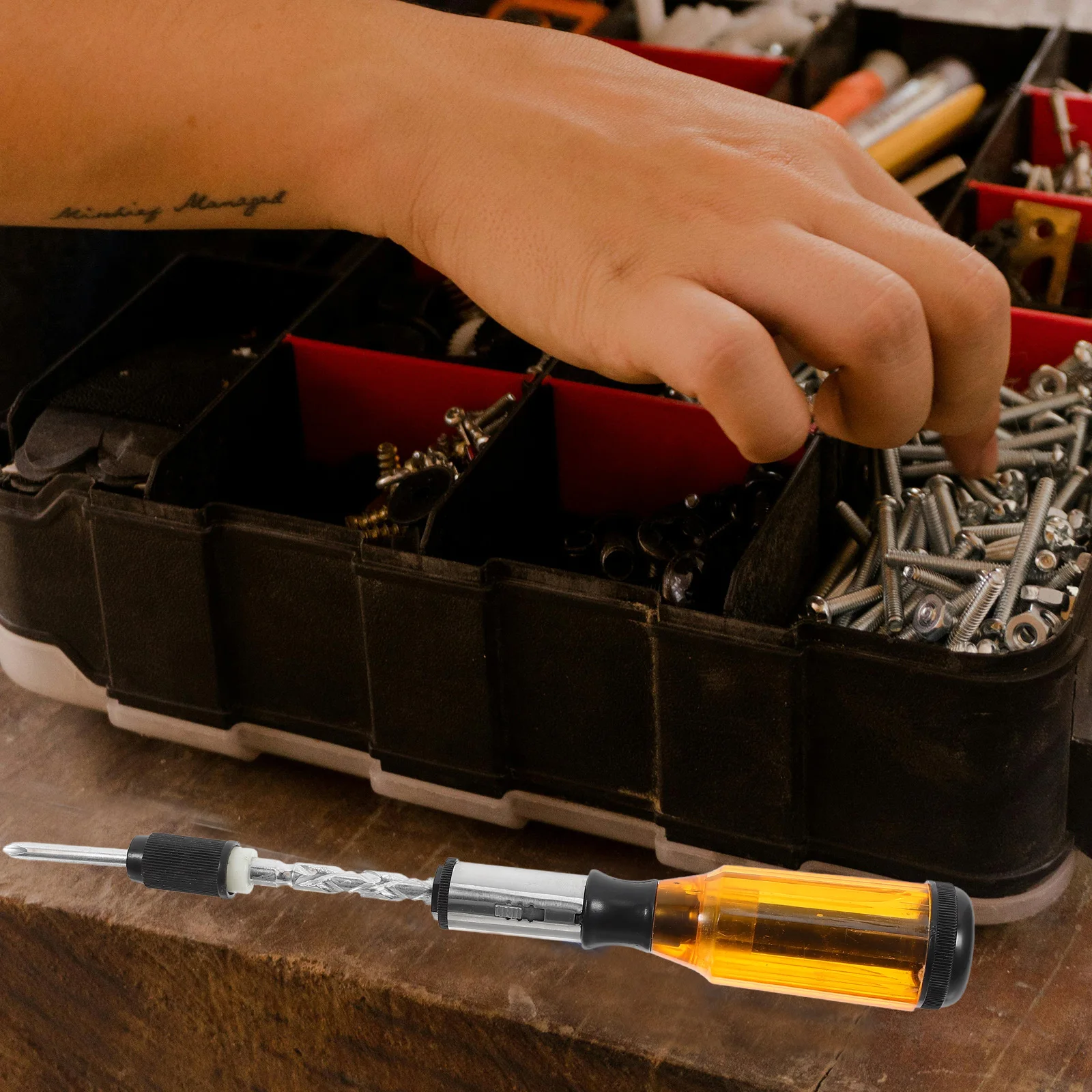 Handheld Ratcheting Screwdriver with Efficient Tightening Function Time-Saving Manual Tool for Precision Household Repairs and
Handheld Ratcheting Screwdriver with Efficient Tightening Function Time-Saving Manual Tool for Precision Household Repairs and