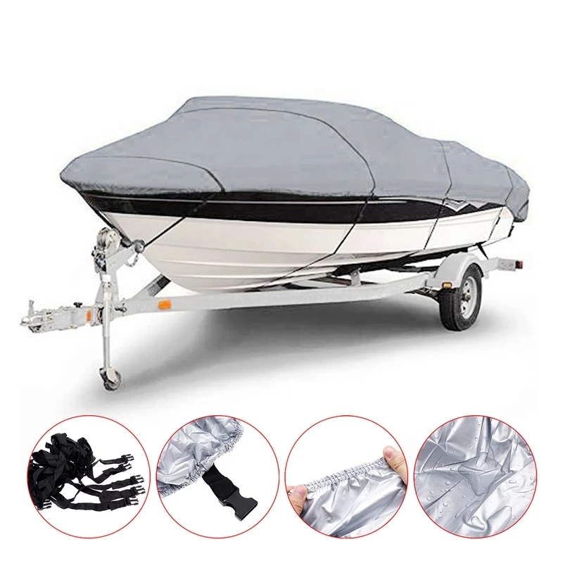 Boat Cover Yacht Outdoor Protection Waterproof Boat Cover Oxford Fabric Anti-smashing Tear Proof Silver Reflective 300D 11-22FT
Boat Cover Yacht Outdoor Protection Waterproof Boat Cover Oxford Fabric Anti-smashing Tear Proof Silver Reflective 300D 11-22FT