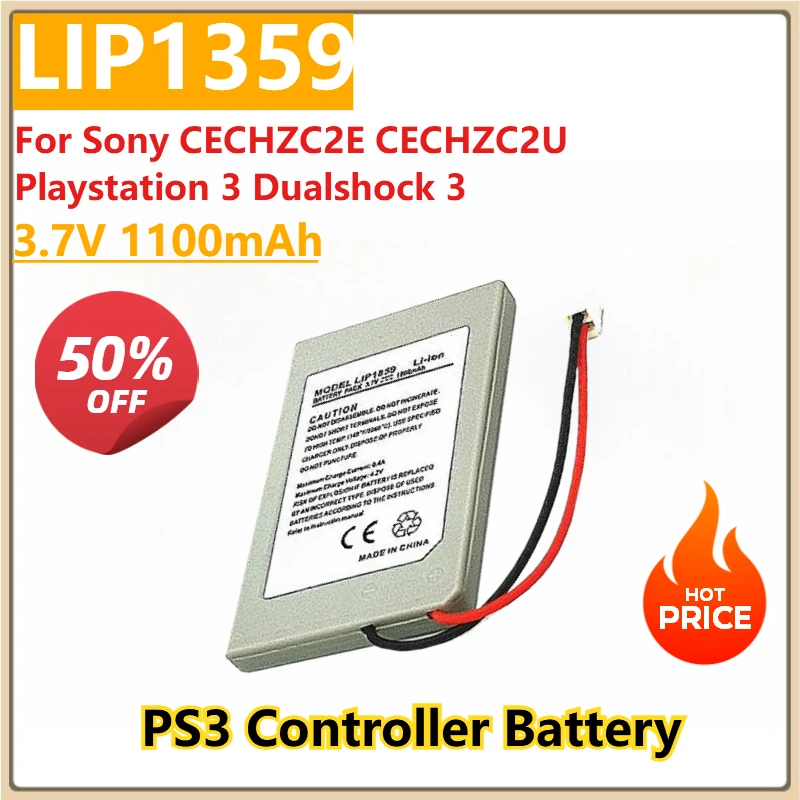 3.7V 1100mAh LIP1359 Replacement PS3 Controlle Battery for Sony CECHZC2E CECHZC2U Playstation 3 Dualshock 3Controller
3.7V 1100mAh LIP1359 Replacement PS3 Controlle Battery for Sony CECHZC2E CECHZC2U Playstation 3 Dualshock 3Controller