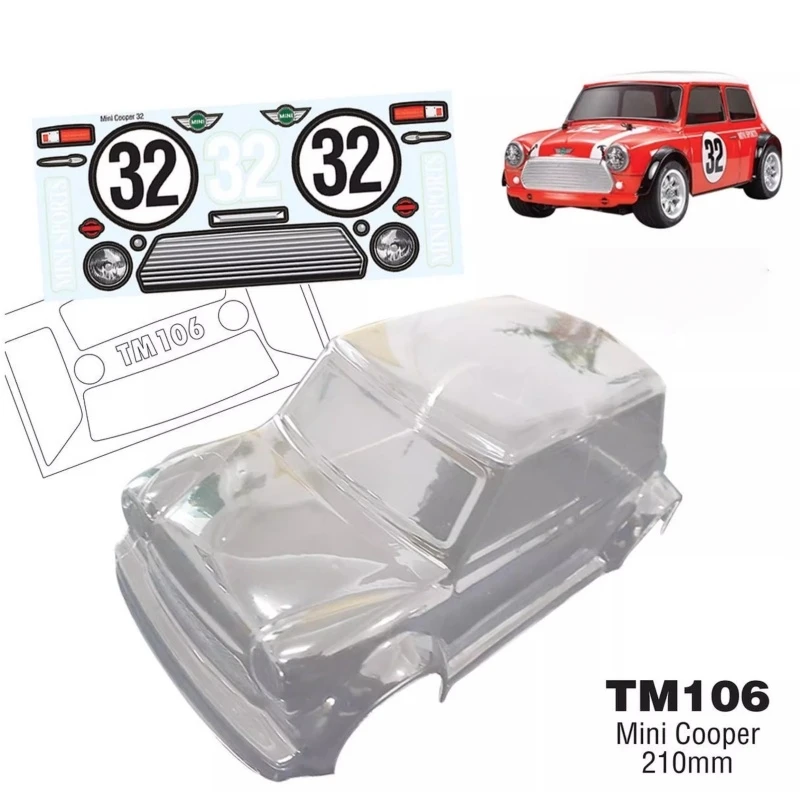Масштаб 1/12, дорожный неокрашенный корпус Mini Cooper для мини-шасси, колесная база 210 мм Tamiya M03 M05 M06
Масштаб 1/12, дорожный неокрашенный корпус Mini Cooper для мини-шасси, колесная база 210 мм Tamiya M03 M05 M06