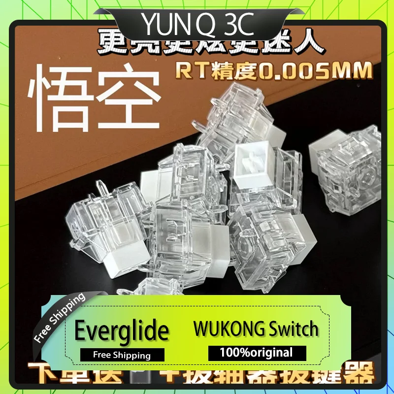Everglide WUKONG Linear Switch for Magnetic Mechanical Keyboard 37g 47g 100m Pre-Lubed PC POM 640Gs 3.4mm Cherry MX Clone
Everglide WUKONG Linear Switch for Magnetic Mechanical Keyboard 37g 47g 100m Pre-Lubed PC POM 640Gs 3.4mm Cherry MX Clone