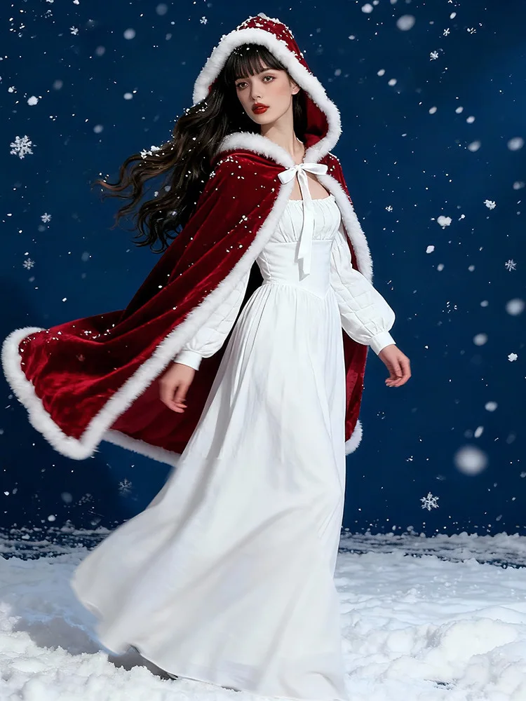 Cisas Theme Red Faux Velvet Cloak oulder Wrap with Hat Winter Warm Outerwear Par Costume Decoration Chinese Sle Wom...
Cisas Theme Red Faux Velvet Cloak oulder Wrap with Hat Winter Warm Outerwear Par Costume Decoration Chinese Sle Wom...