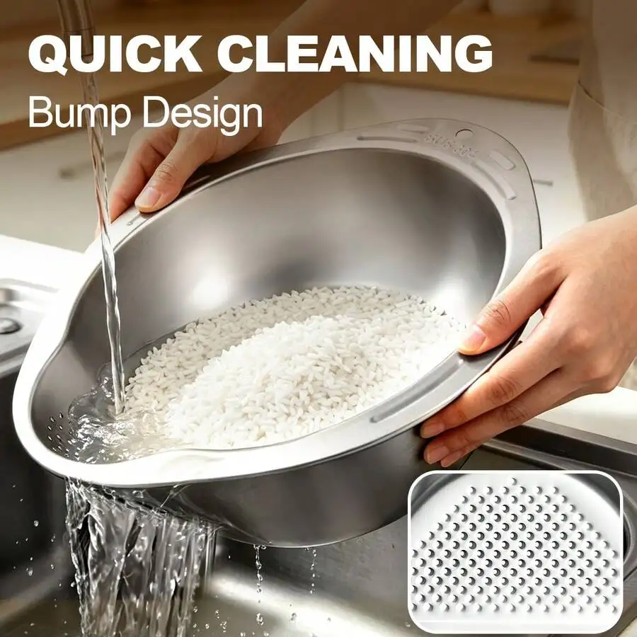 JIASLING Rice Washing Strainer Bowl Vegetable Washing Colander Rice Washer Strainer Bowl Practical Kitchen Tool Multipurpose For Beans
JIASLING Rice Washing Strainer Bowl Vegetable Washing Colander Rice Washer Strainer Bowl Practical Kitchen Tool Multipurpose For Beans