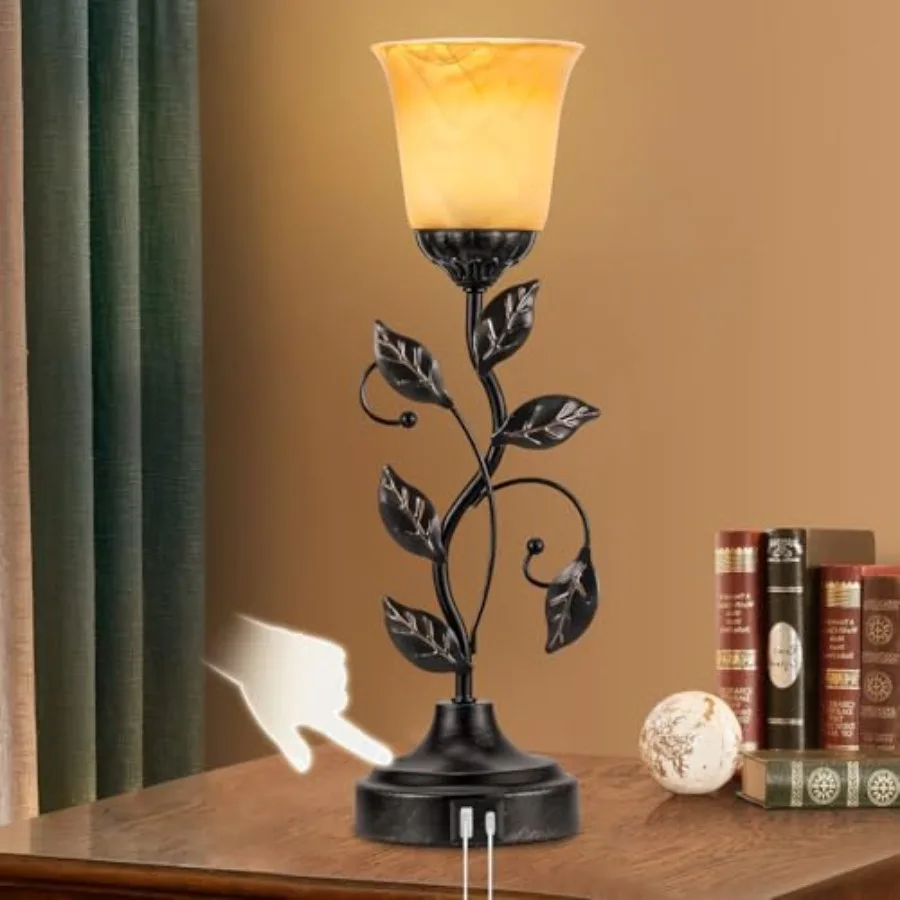 Vintage Bedside Touch Control Table Lamp 3 Way Dimmable Amber Glass LED Reading Nightstand Light with 2 USB Charging Ports Farm
Vintage Bedside Touch Control Table Lamp 3 Way Dimmable Amber Glass LED Reading Nightstand Light with 2 USB Charging Ports Farm