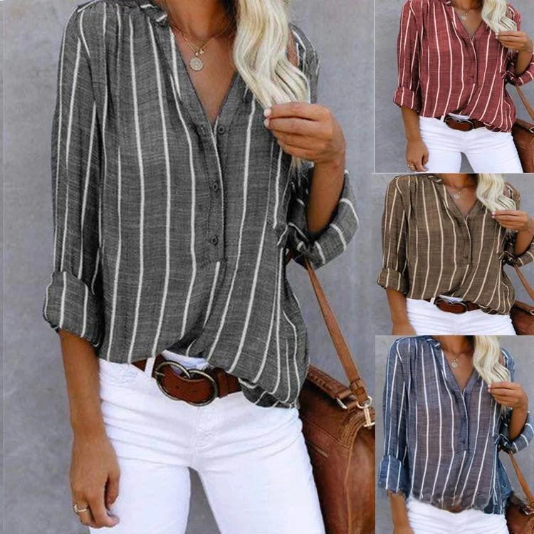 Gothic Sle Women's Striped irt f Open Long Sve Slim Fit Polyester Fiber Spring Timel Faion Ladies Premium...
Gothic Sle Women's Striped irt f Open Long Sve Slim Fit Polyester Fiber Spring Timel Faion Ladies Premium...