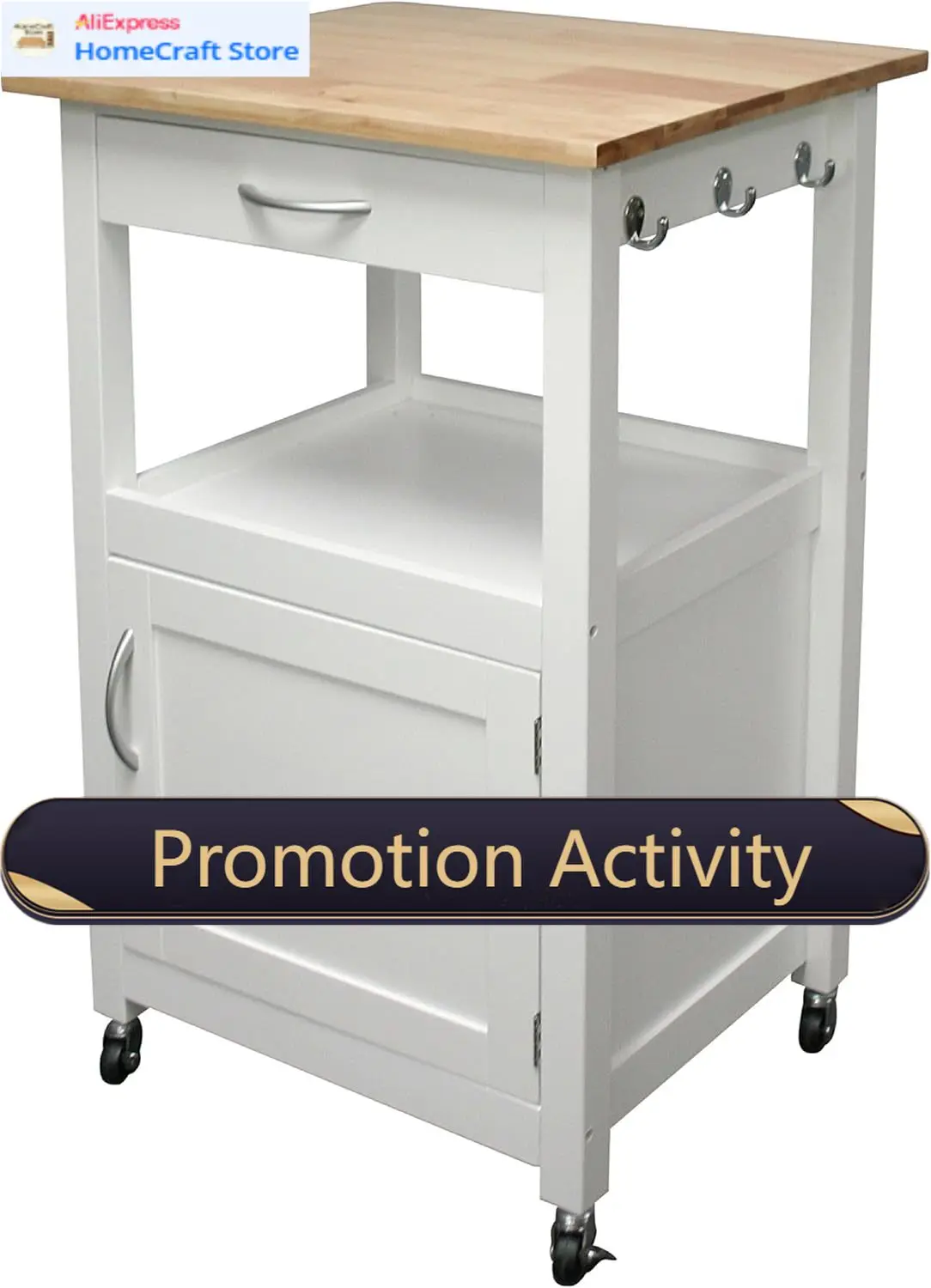 Kitchen Cart Island Natural Solid Hardwood Top White Base Wheels Drawer Storage Cabinet Shelf
Kitchen Cart Island Natural Solid Hardwood Top White Base Wheels Drawer Storage Cabinet Shelf