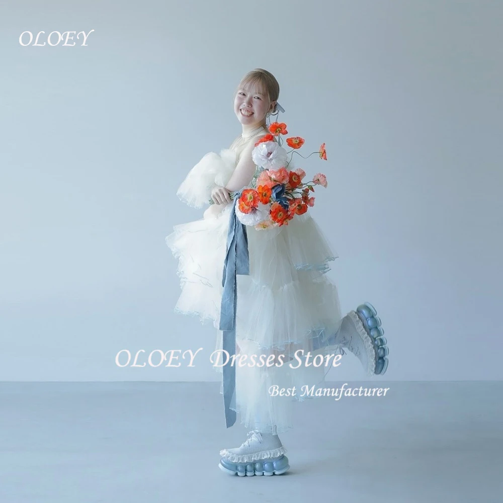 OLOEY A-Line Evening Dresses Ivory Photo Shoot Korea Wedding Prom Gowns Formal Occasion Tulle Tiered Ruffles Customised
OLOEY A-Line Evening Dresses Ivory Photo Shoot Korea Wedding Prom Gowns Formal Occasion Tulle Tiered Ruffles Customised
