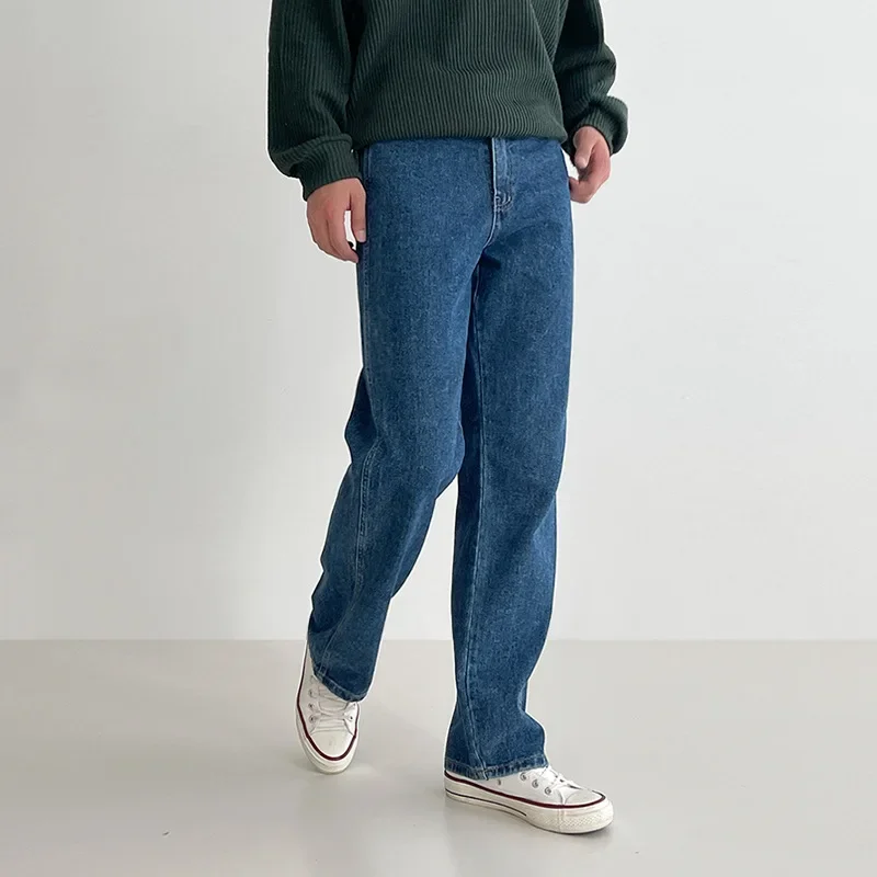 Spring Autumn New Fashion Men's Blue Solid Color Loose Straight Wide Leg Casual Trendy Jean Trousers Male Vintage Denim Pants
Spring Autumn New Fashion Men's Blue Solid Color Loose Straight Wide Leg Casual Trendy Jean Trousers Male Vintage Denim Pants