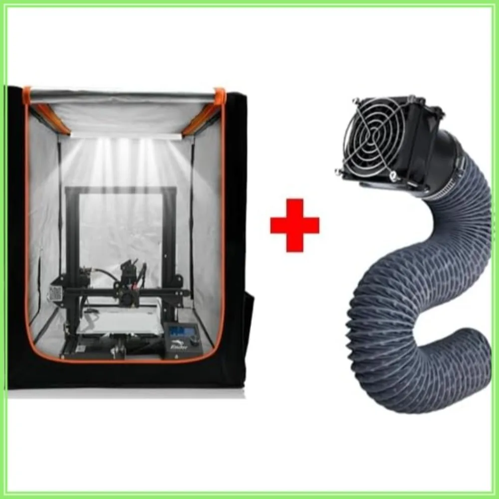 3D Printer Enclosure with LED Light + Low Noise Exhaust Fan
3D Printer Enclosure with LED Light + Low Noise Exhaust Fan