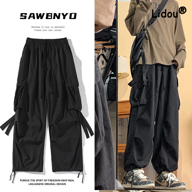 Y2k High Street Fashion Men's Cargo Pants Classic Waist Drawstring Sack Casual Personality All-match Male Trousers
Y2k High Street Fashion Men's Cargo Pants Classic Waist Drawstring Sack Casual Personality All-match Male Trousers