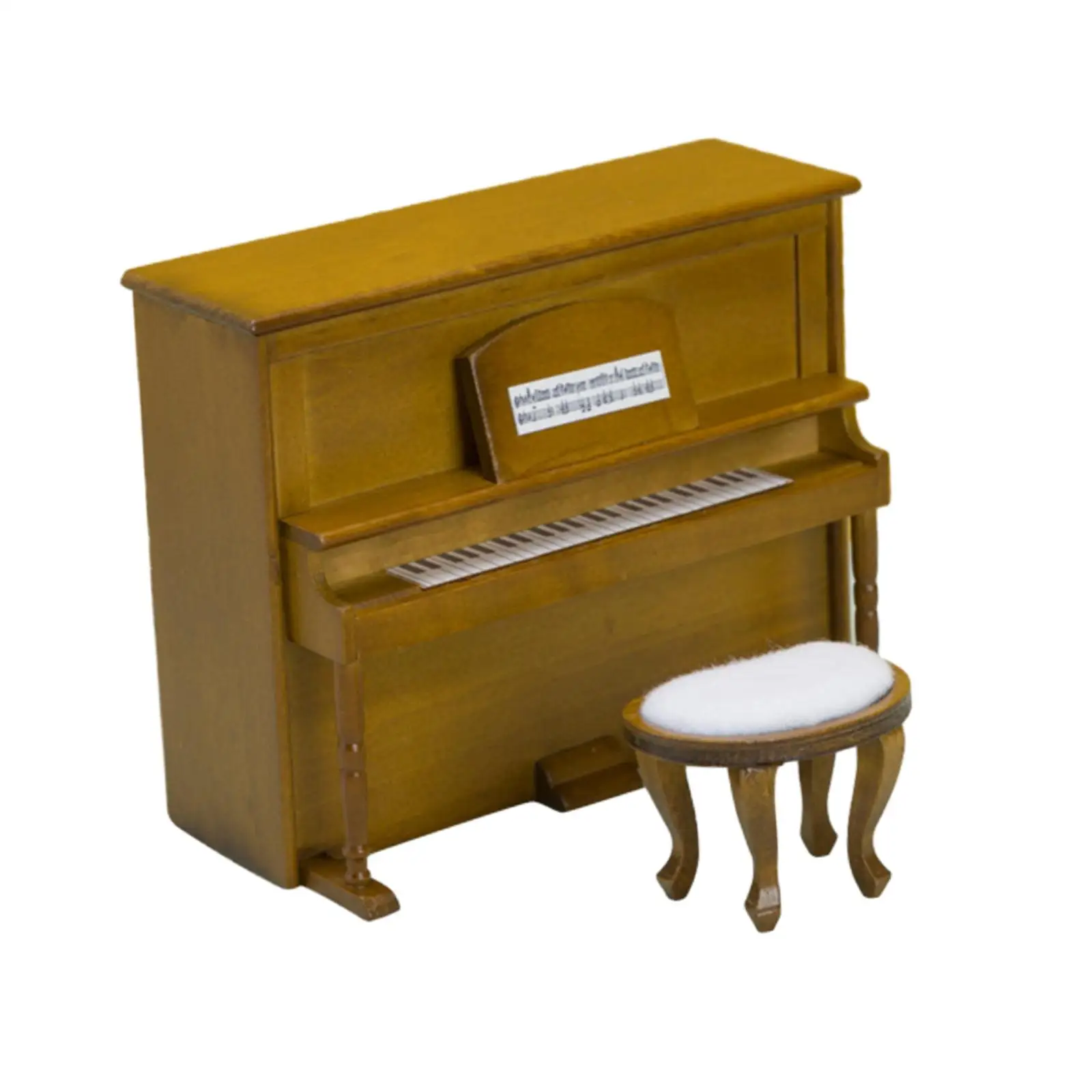 1:12 Small Piano Model Accessories Ornaments Furniture Fairy Garden Miniature Upright Piano with Stool Dollhouse Piano Model
1:12 Small Piano Model Accessories Ornaments Furniture Fairy Garden Miniature Upright Piano with Stool Dollhouse Piano Model