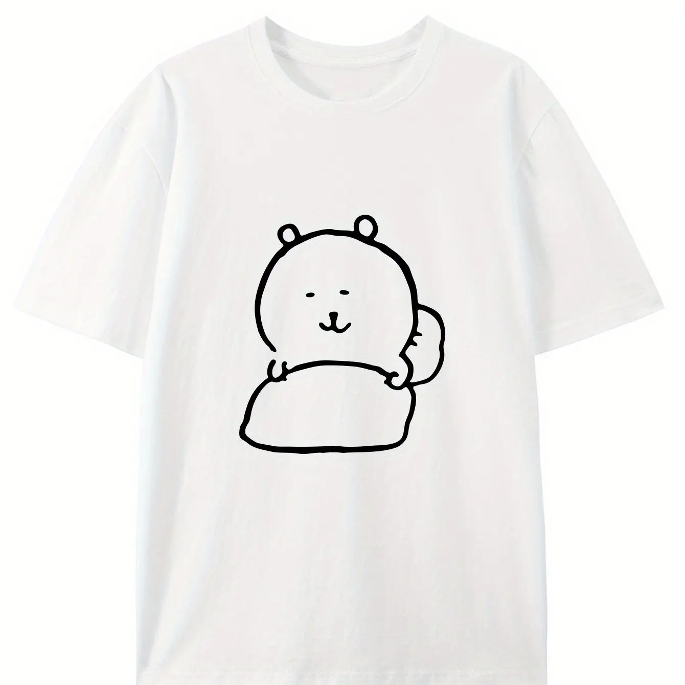 Мужская повседневная футболка с коротким рукавом, хлопковая летняя футболка с рисунком, милый мультяшный дизайн с принтом медведя, мягкая дышащая уличная хип-хоп
Мужская повседневная футболка с коротким рукавом, хлопковая летняя футболка с рисунком, милый мультяшный дизайн с принтом медведя, мягкая дышащая уличная хип-хоп