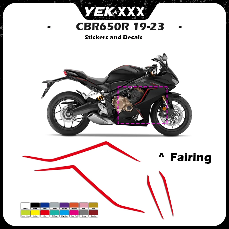 Custom Motorcycle Decals For Honda CBR650R 2021-2023, Full Body Fairing Sticker OEM Replicas
Custom Motorcycle Decals For Honda CBR650R 2021-2023, Full Body Fairing Sticker OEM Replicas