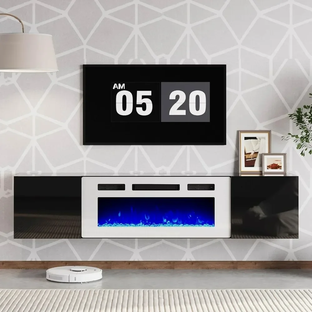 Floating TV Stand with 36" Electric Fireplace, Wall Mounted Fireplace Center with Storage for TVs Up To 78", Fireplace TV Stands
Floating TV Stand with 36" Electric Fireplace, Wall Mounted Fireplace Center with Storage for TVs Up To 78", Fireplace TV Stands
