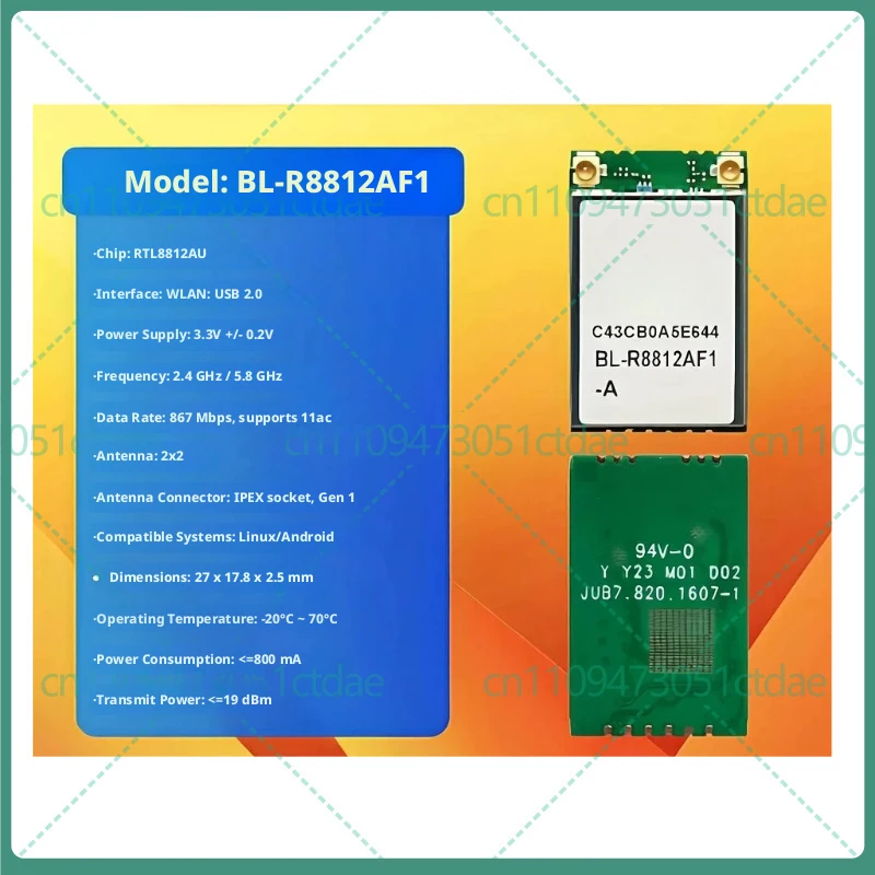 For Realtek RTL8812AU Dual Band 5G Gigabit High Power WiFi Module For Raspberry Pi Drone FPV OpenIPC Wireless Video Transmission
For Realtek RTL8812AU Dual Band 5G Gigabit High Power WiFi Module For Raspberry Pi Drone FPV OpenIPC Wireless Video Transmission