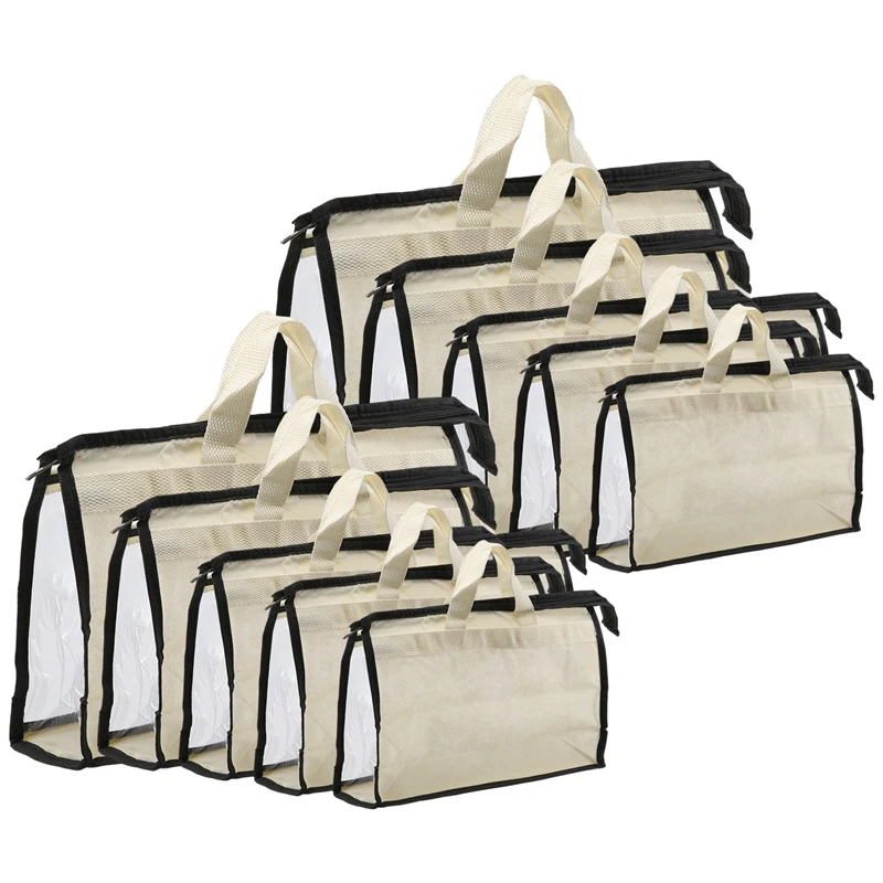 10Pcs Clear Handbag Storage Organizer Dust Cover Bags, 5 Sizes Transparent Purse Protector Storage Bag For Closet Shelf
10Pcs Clear Handbag Storage Organizer Dust Cover Bags, 5 Sizes Transparent Purse Protector Storage Bag For Closet Shelf